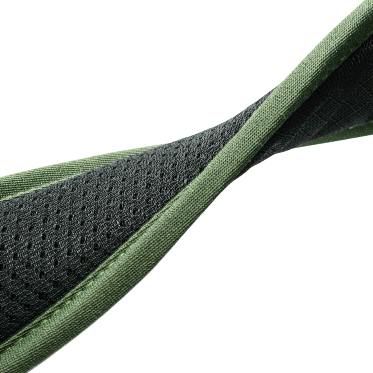 Green Air Mesh Padding close up view showing the details of the collar