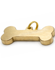 Personalized Hand Stamped Dog Tag - Custom Bone Dog ID Tag, Handmade Stamped Dog Name Tag with Phone Number, 4MM Thick Brass or Stainless Steel Dog Collar Tag